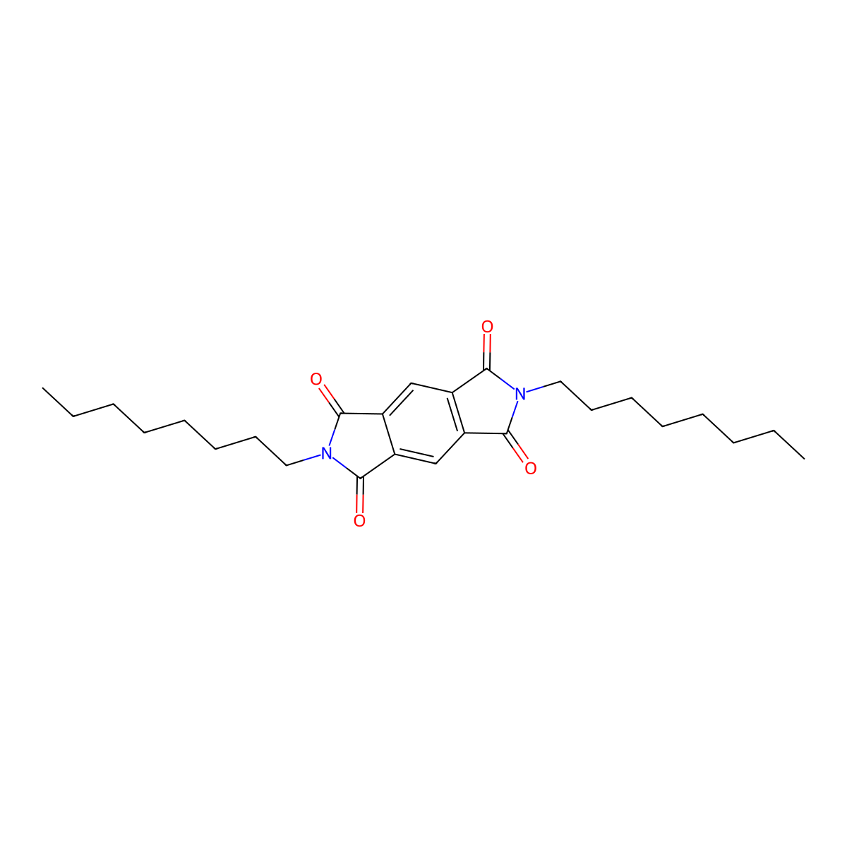 2,6-Dioctylpyrrolo[3,4-f]isoindole-1,3,5,7(2h,6h)-tetrone molecular structure, CAS 6626-71-7
