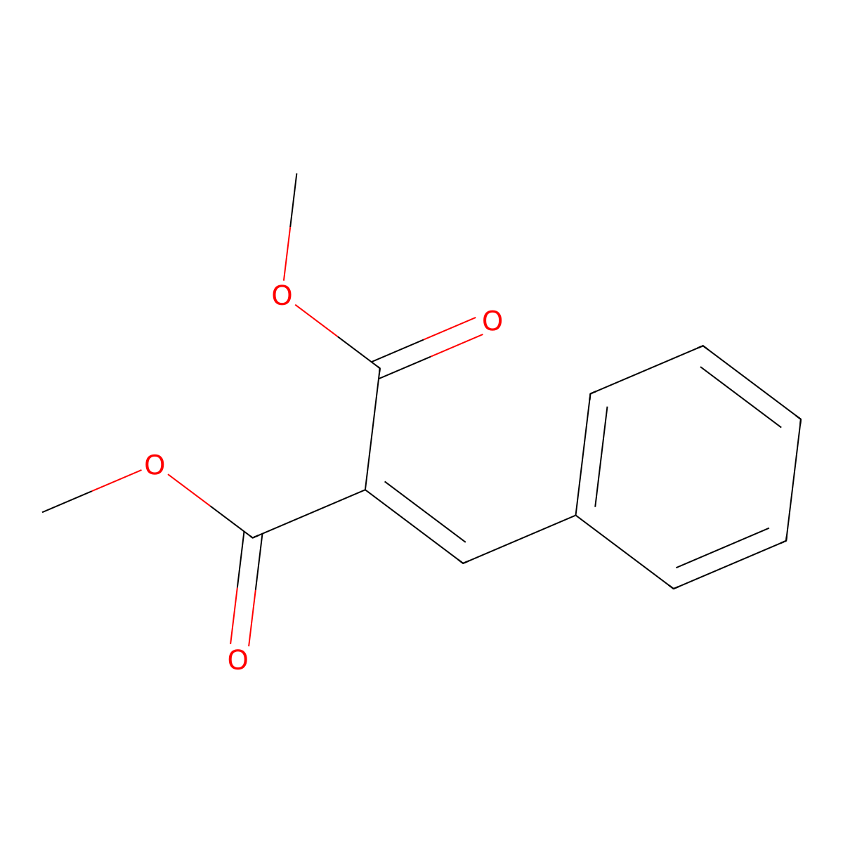Dimethyl benzylidenemalonate molecular structure, CAS 6626-84-2