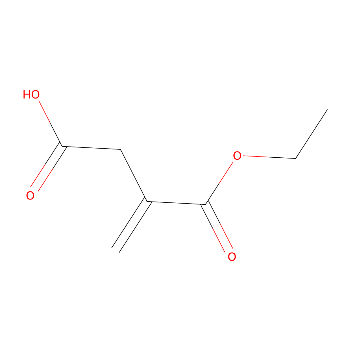 3-(Ethoxycarbonyl)but-3-enoic acid molecular structure, CAS 66261-38-9