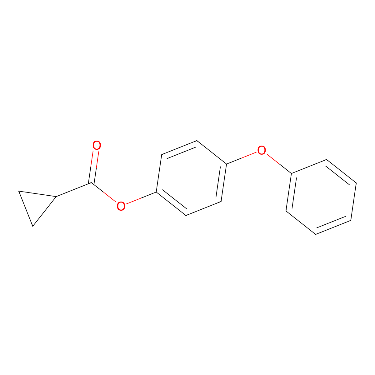 4-Phenoxyphenyl cyclopropanecarboxylate molecular structure, CAS 66264-09-3