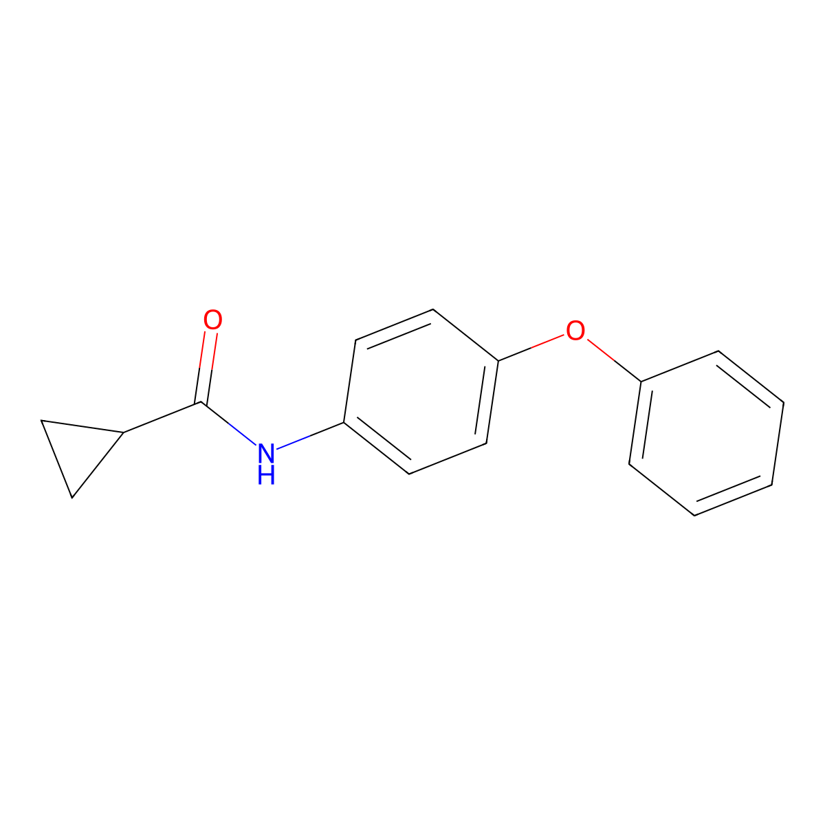 N-(4-phenoxyphenyl)cyclopropanecarboxamide molecular structure, CAS 66264-10-6