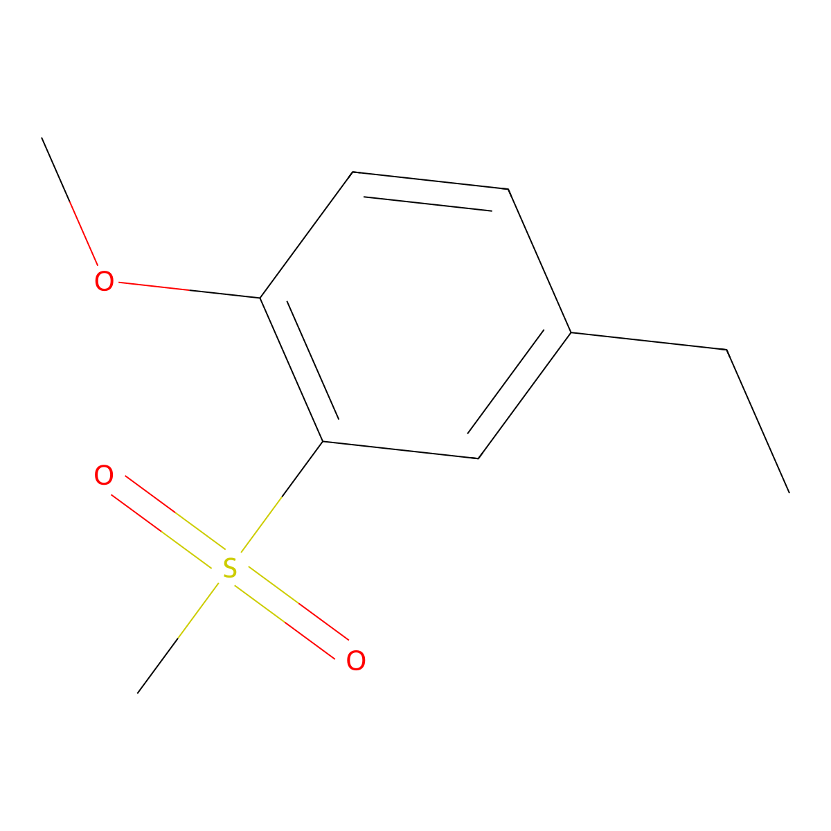 4-Ethyl-2-(methanesulfonyl)-1-methoxybenzene molecular structure, CAS 66264-64-0