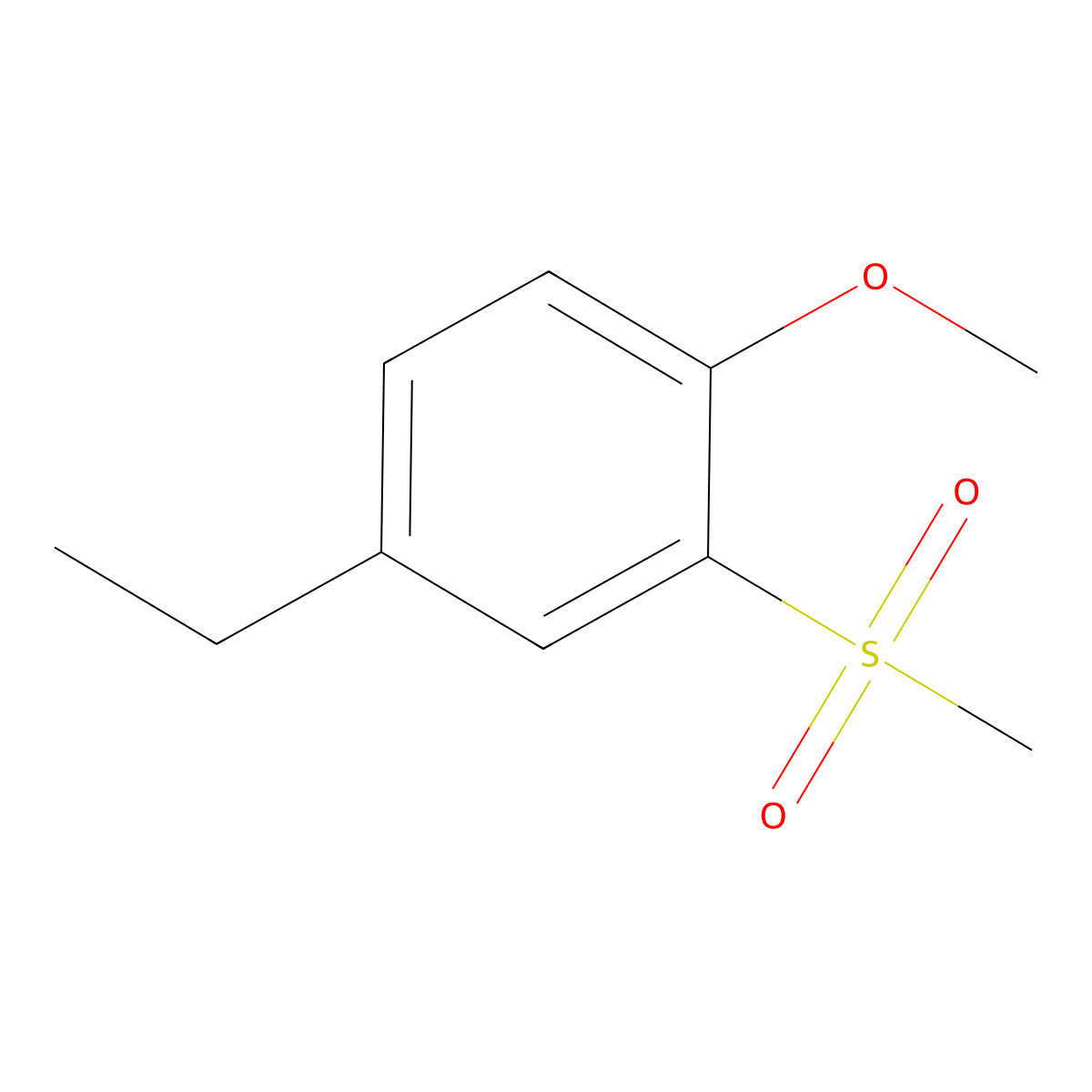 4-Ethyl-2-(methanesulfonyl)-1-methoxybenzene molecular structure, CAS 66264-64-0
