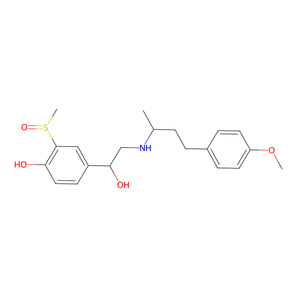 Sulfinalol molecular structure, CAS 66264-77-5