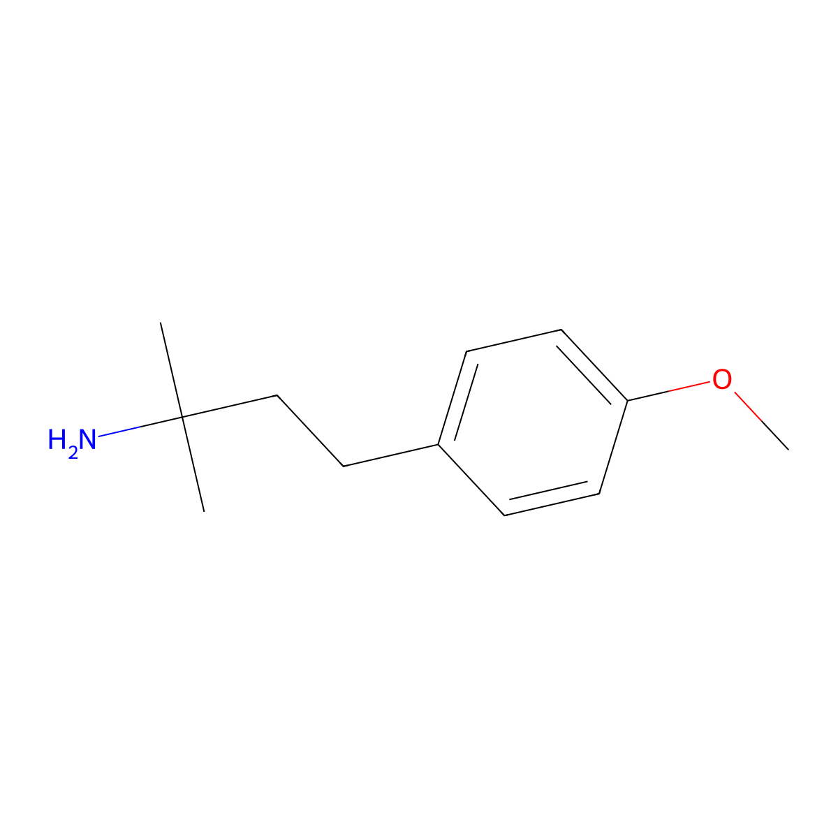 4-(4-Methoxyphenyl)-2-methylbutan-2-amine molecular structure, CAS 66265-34-7
