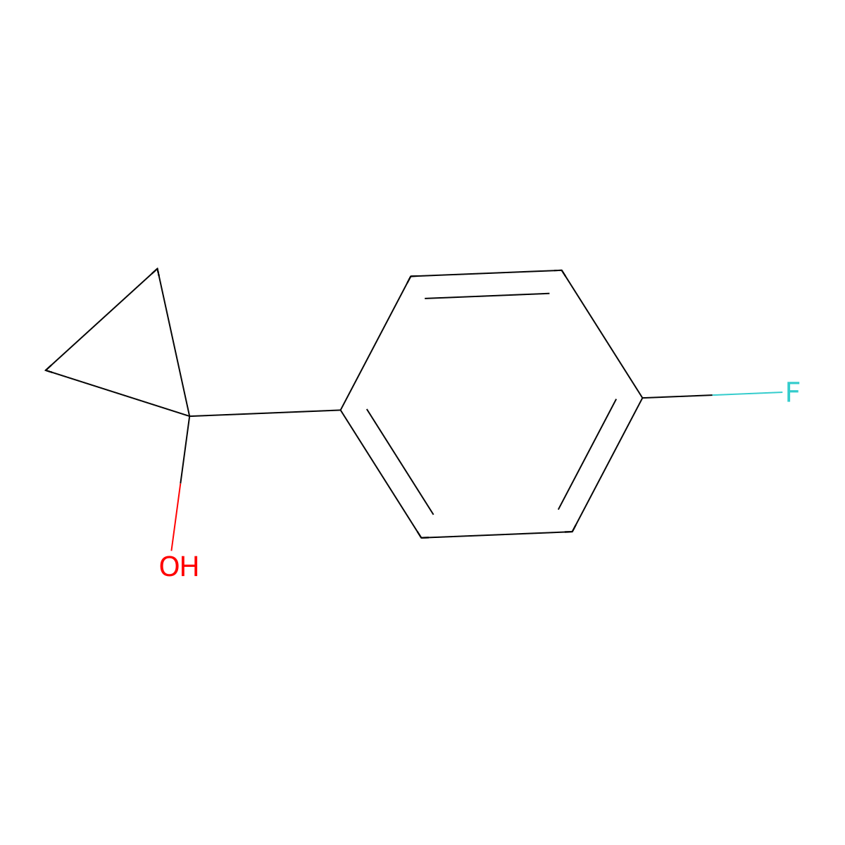1-(4-Fluorophenyl)cyclopropan-1-ol molecular structure, CAS 66267-05-8