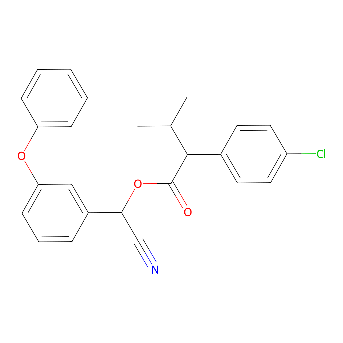 Fenvalerate beta molecular structure, CAS 66267-77-4