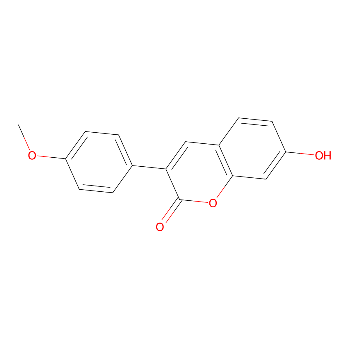 7-Hydroxy-3-(4'-methoxyphenyl)coumarin molecular structure, CAS 66267-82-1
