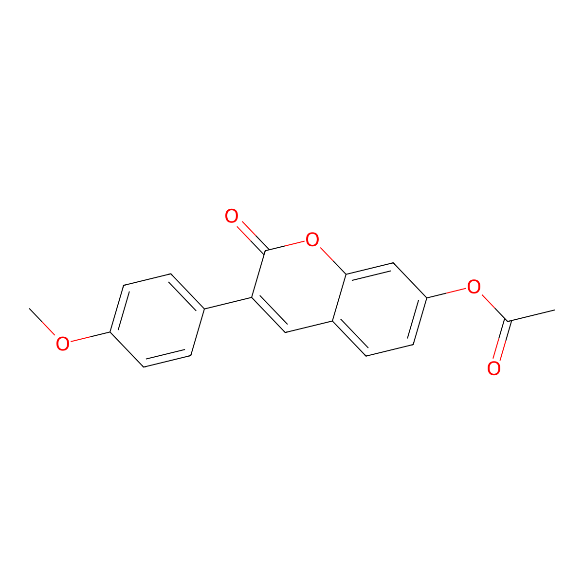3-(4-methoxyphenyl)-2-oxo-2H-chromen-7-yl acetate molecular structure, CAS 66267-83-2