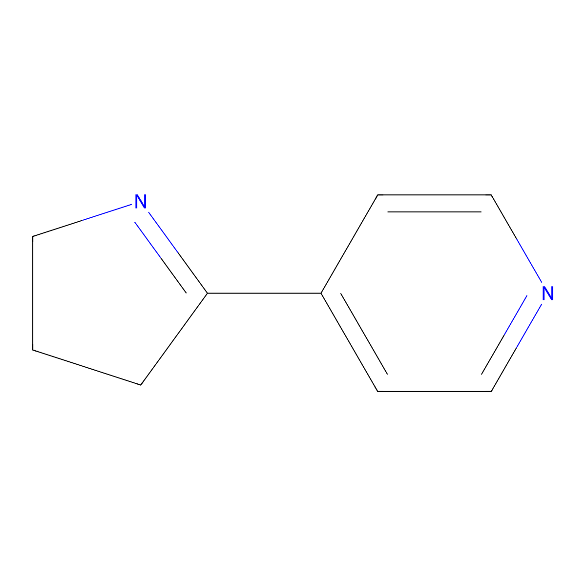 4-(3,4-dihydro-2H-pyrrol-5-yl)pyridine molecular structure, CAS 66269-78-1