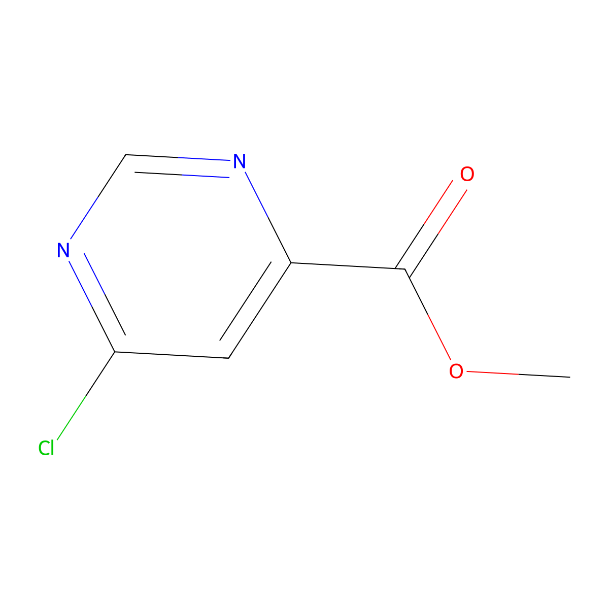 Methyl 6-chloropyrimidine-4-carboxylate molecular structure, CAS 6627-22-1