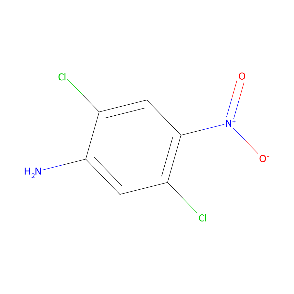 2,5-Dichloro-4-nitroaniline molecular structure, CAS 6627-34-5