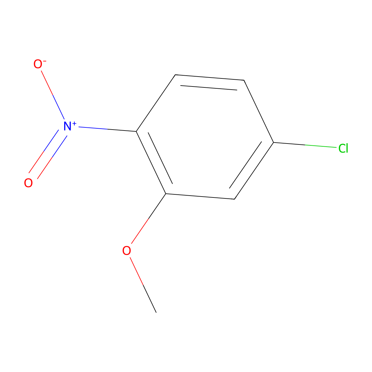 5-Chloro-2-nitroanisole molecular structure, CAS 6627-53-8