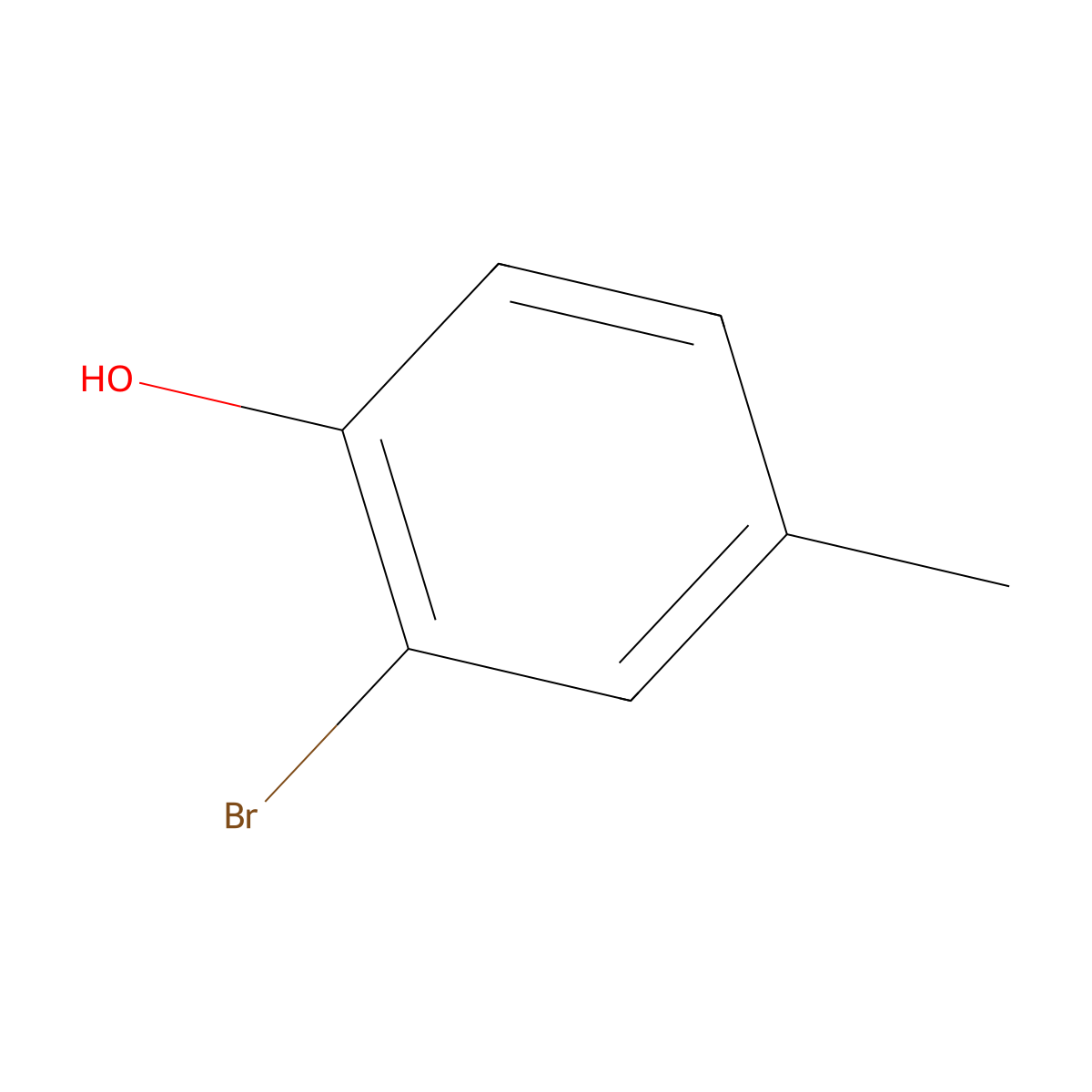2-Bromo-4-methylphenol molecular structure, CAS 6627-55-0