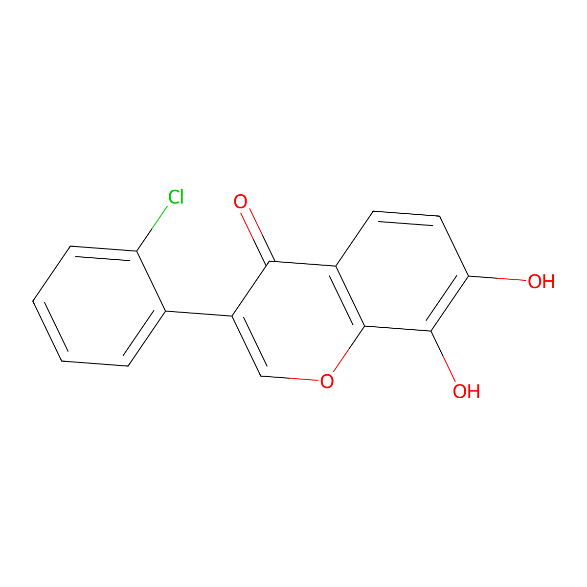 3-(2-chlorophenyl)-7,8-dihydroxy-4H-chromen-4-one molecular structure, CAS 6627-57-2