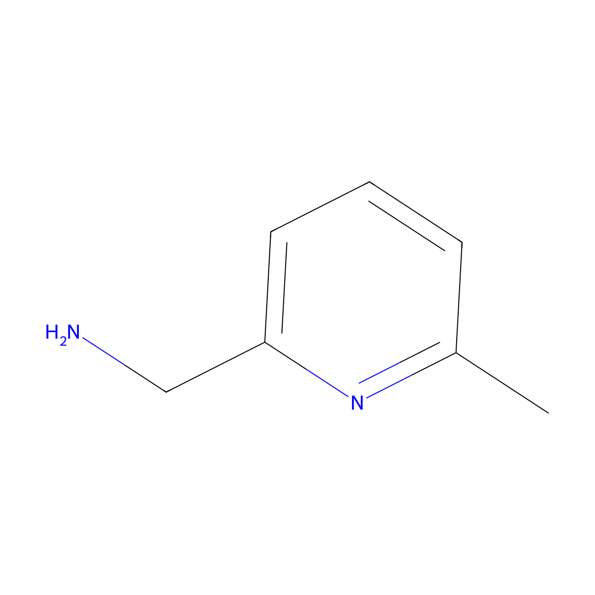 (6-Methylpyridin-2-yl)methanamine molecular structure, CAS 6627-60-7