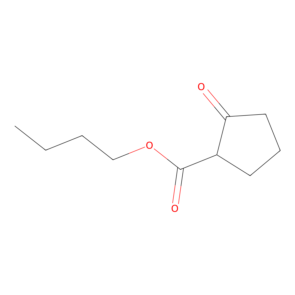 Butyl 2-oxocyclopentanecarboxylate molecular structure, CAS 6627-69-6