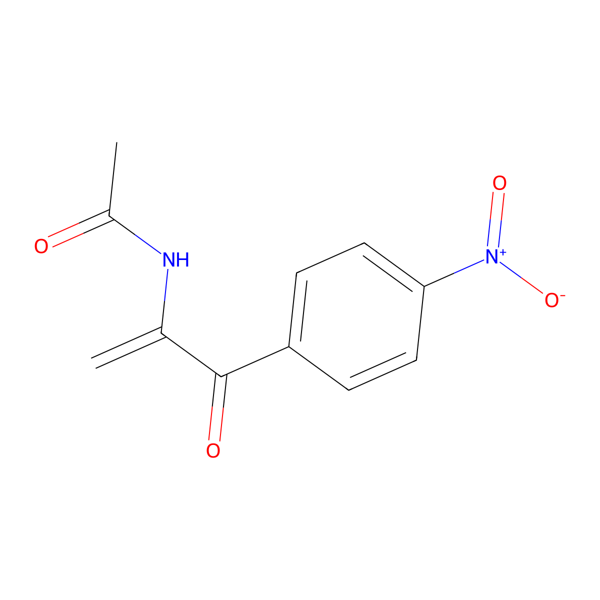 Acetamide, n-[1-(4-nitrobenzoyl)ethenyl]- molecular structure, CAS 6627-80-1