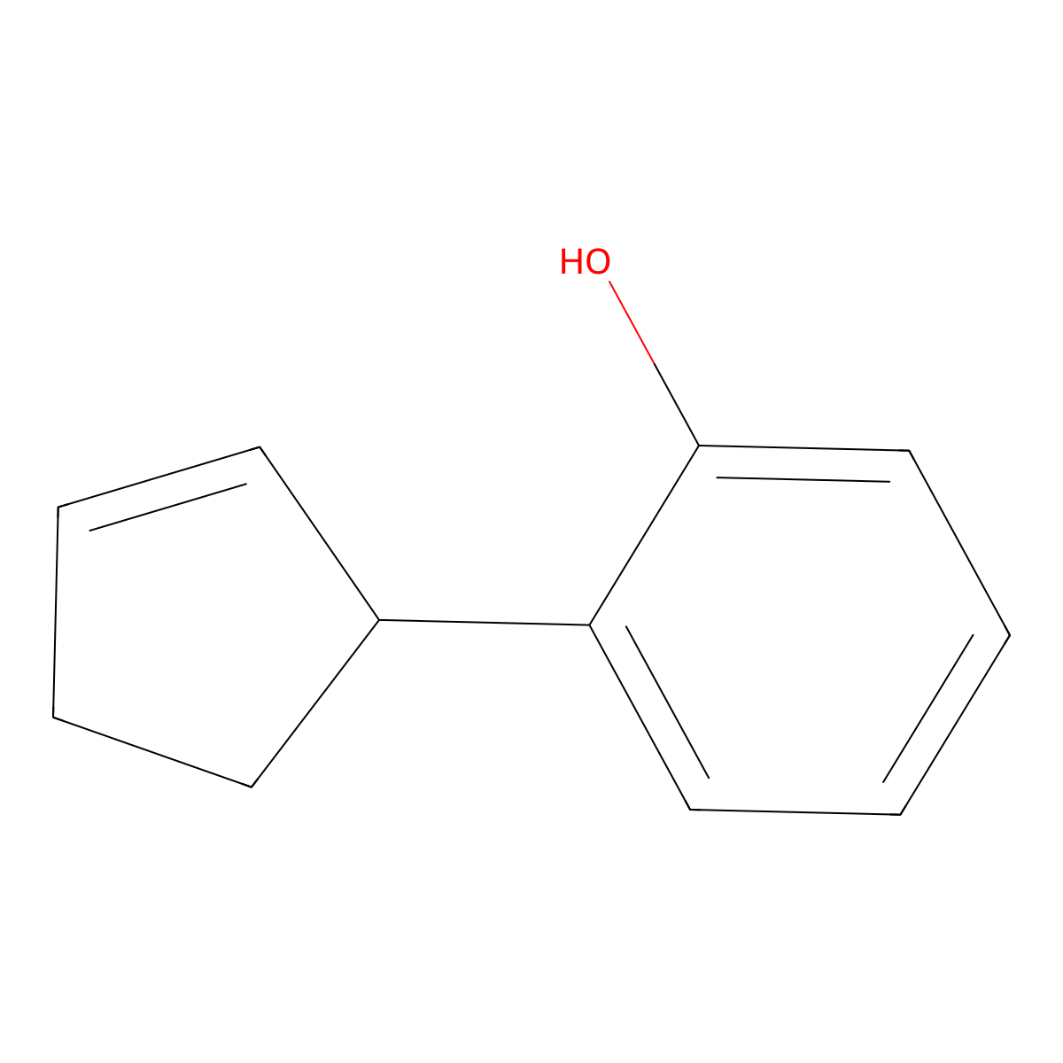 2-(Cyclopent-2-en-1-yl)phenol molecular structure, CAS 6627-83-4