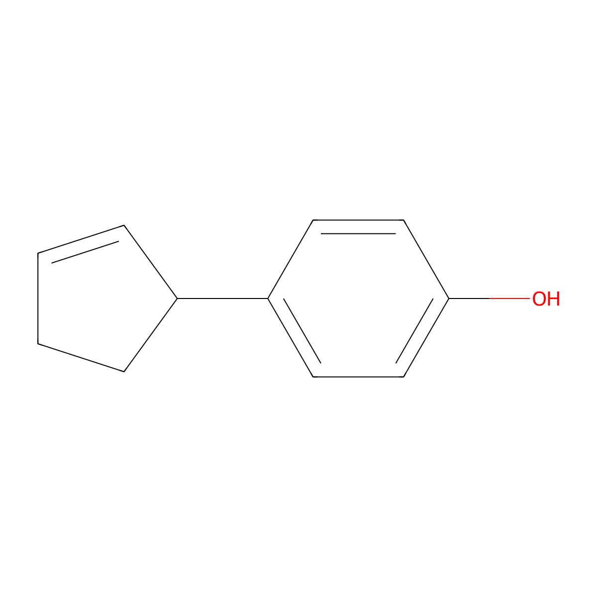 p-(Cyclopent-2-en-1-yl)phenol molecular structure, CAS 6627-84-5