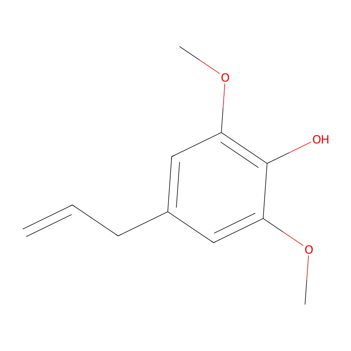 4-Allyl-2,6-dimethoxyphenol molecular structure, CAS 6627-88-9