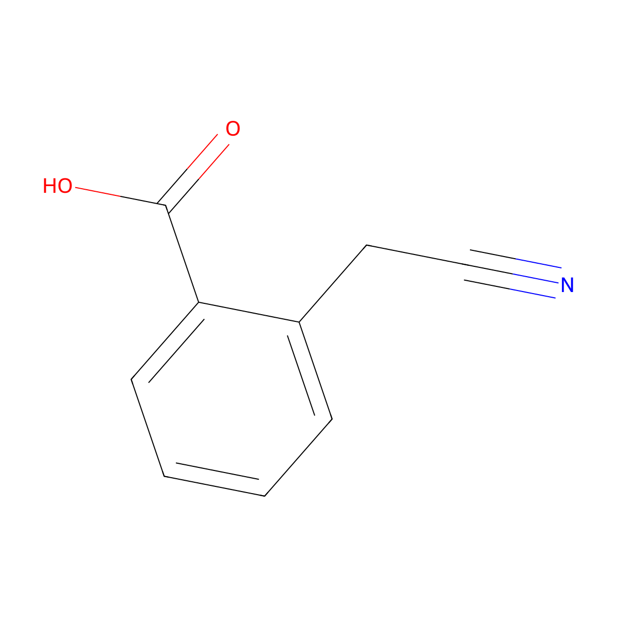 2-(Cyanomethyl)benzoic acid molecular structure, CAS 6627-91-4