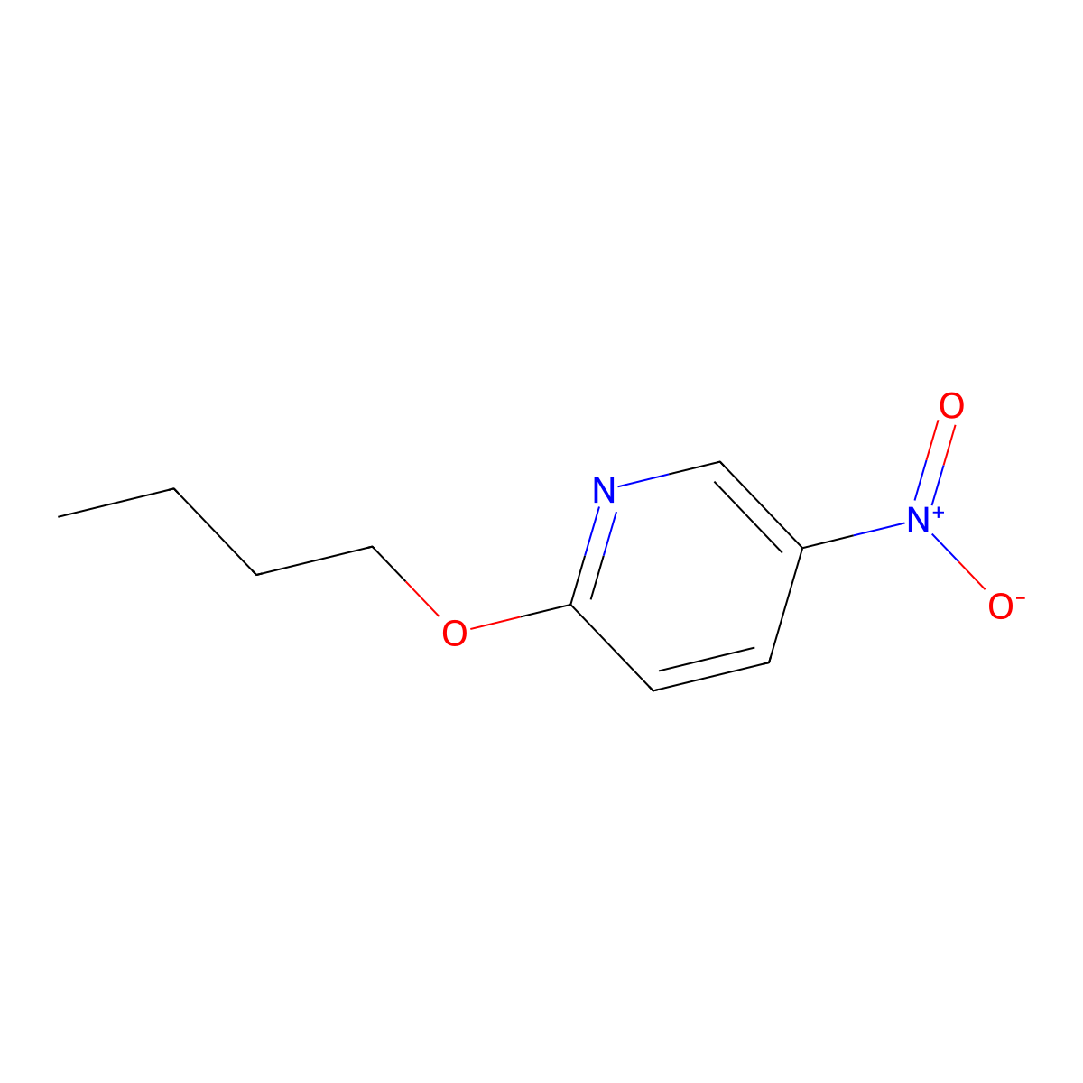 2-Butoxy-5-nitropyridine molecular structure, CAS 6627-95-8