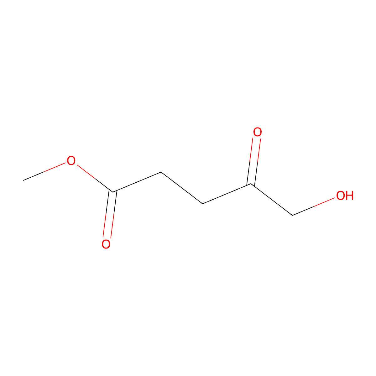 Methyl 5-hydroxy-4-oxopentanoate molecular structure, CAS 66274-27-9