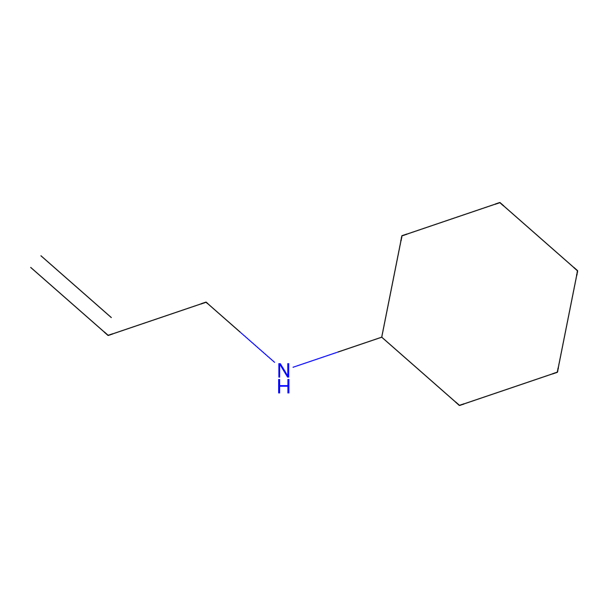 N-Allylcyclohexylamine molecular structure, CAS 6628-00-8