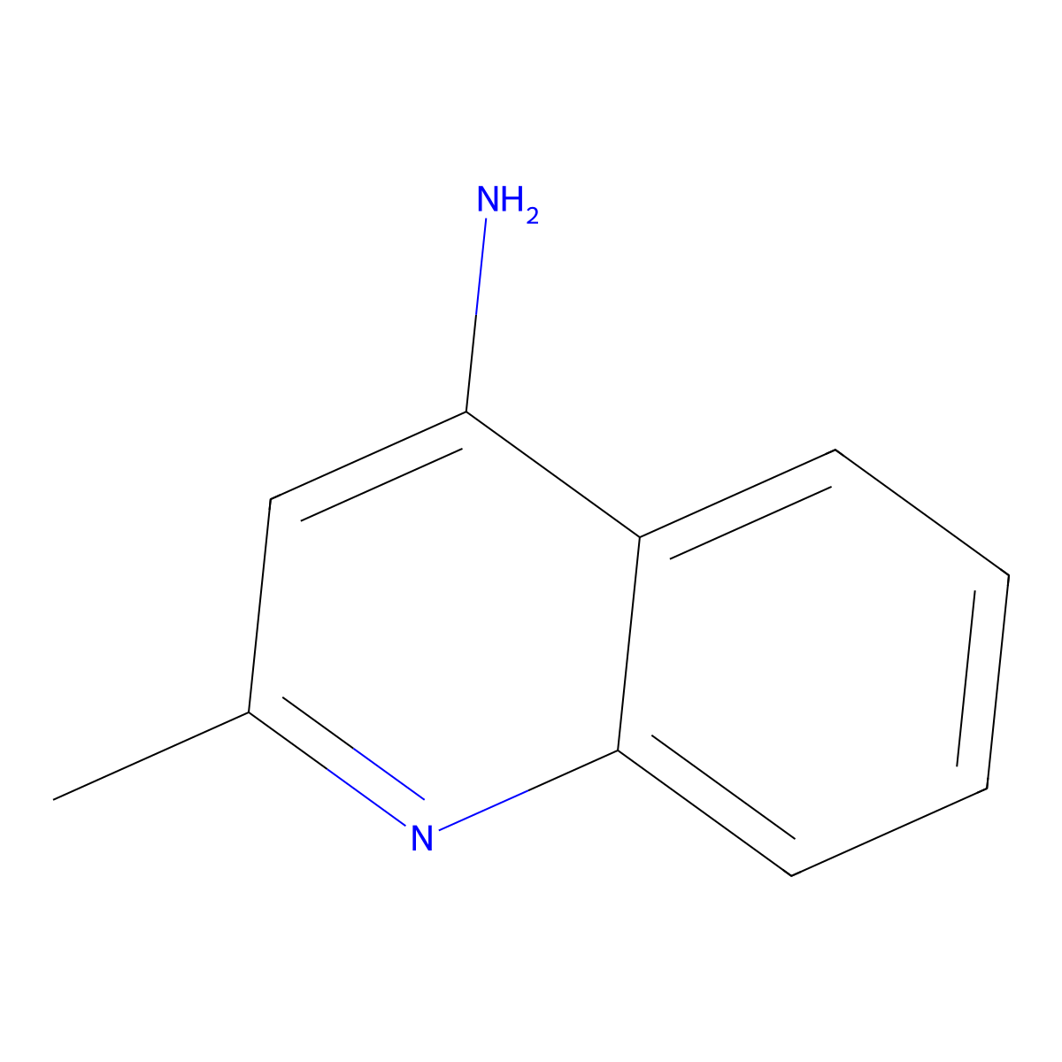 4-Amino-2-methylquinoline molecular structure, CAS 6628-04-2