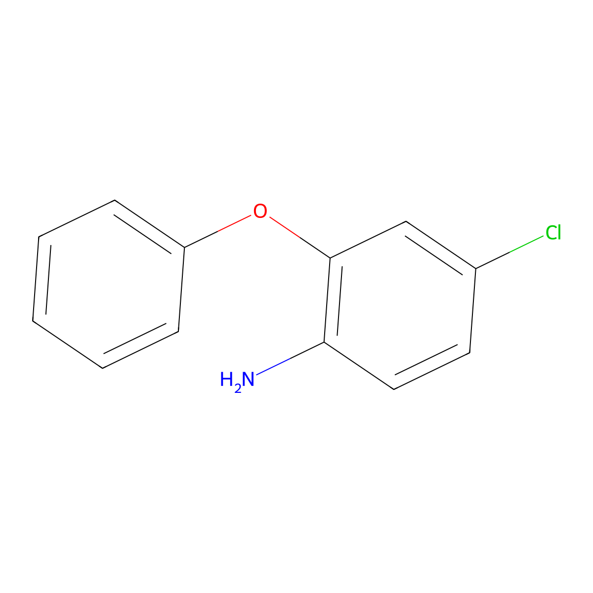 4-Chloro-2-phenoxyaniline molecular structure, CAS 6628-13-3
