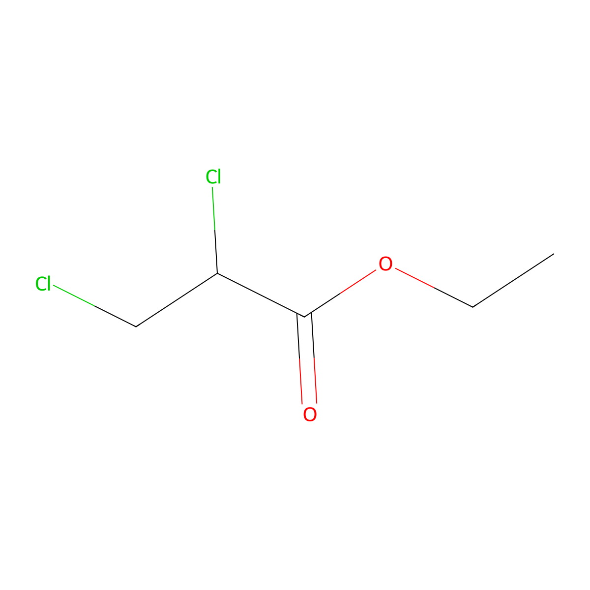 Propanoic acid, 2,3-dichloro-, ethyl ester molecular structure, CAS 6628-21-3