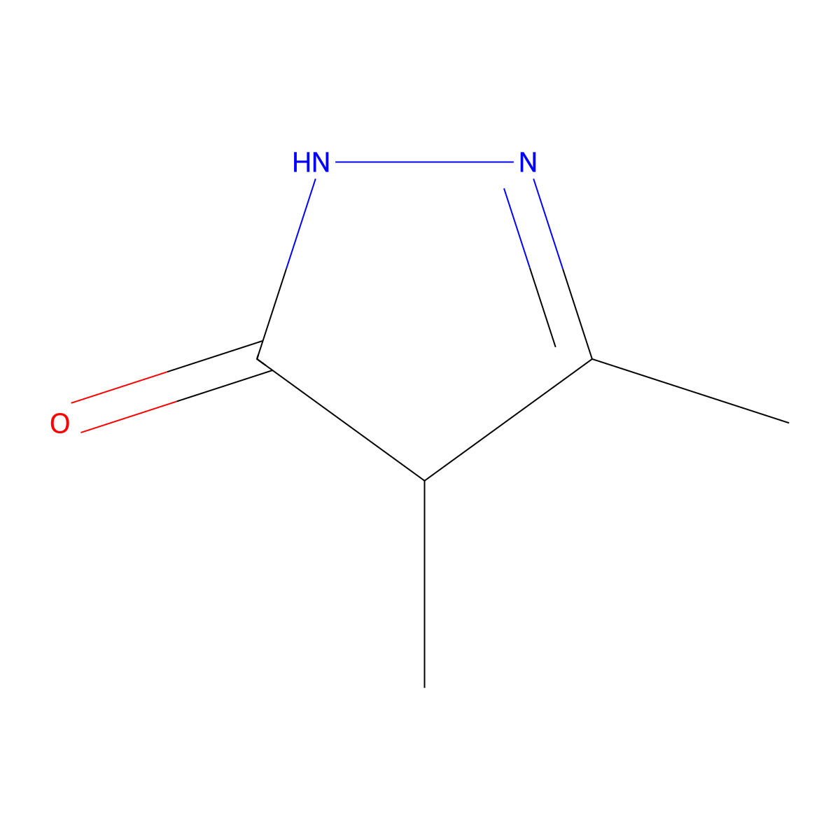 3,4-Dimethyl-5-pyrazolone molecular structure, CAS 6628-22-4