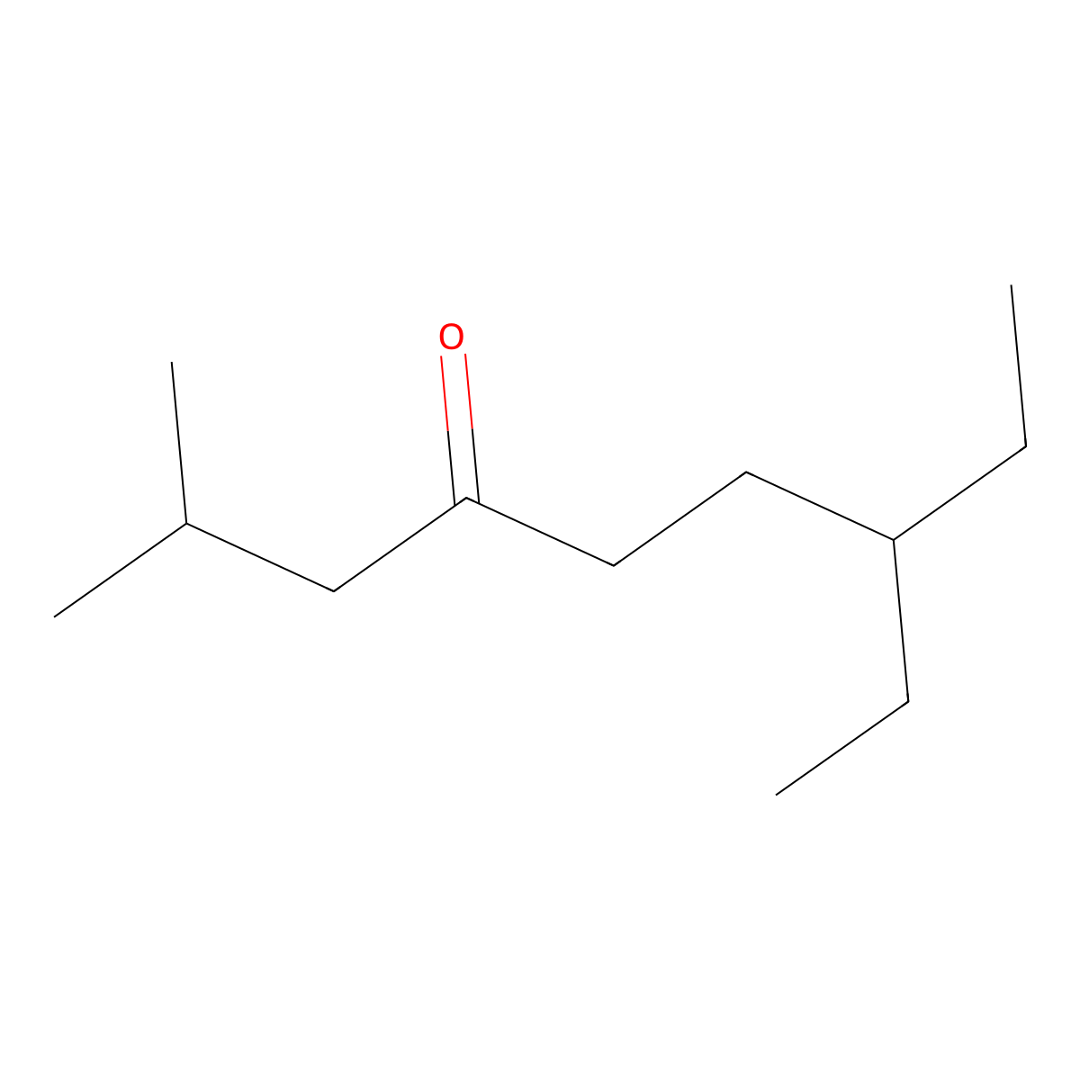 7-Ethyl-2-methyl-4-nonanone molecular structure, CAS 6628-29-1