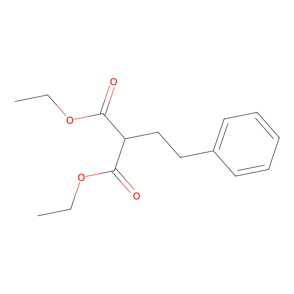 1,3-Diethyl 2-(2-phenylethyl)propanedioate molecular structure, CAS 6628-68-8