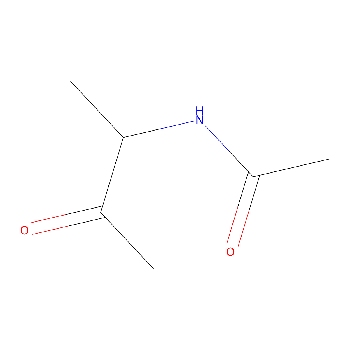 N-(1-methyl-2-oxopropyl)acetamide molecular structure, CAS 6628-81-5