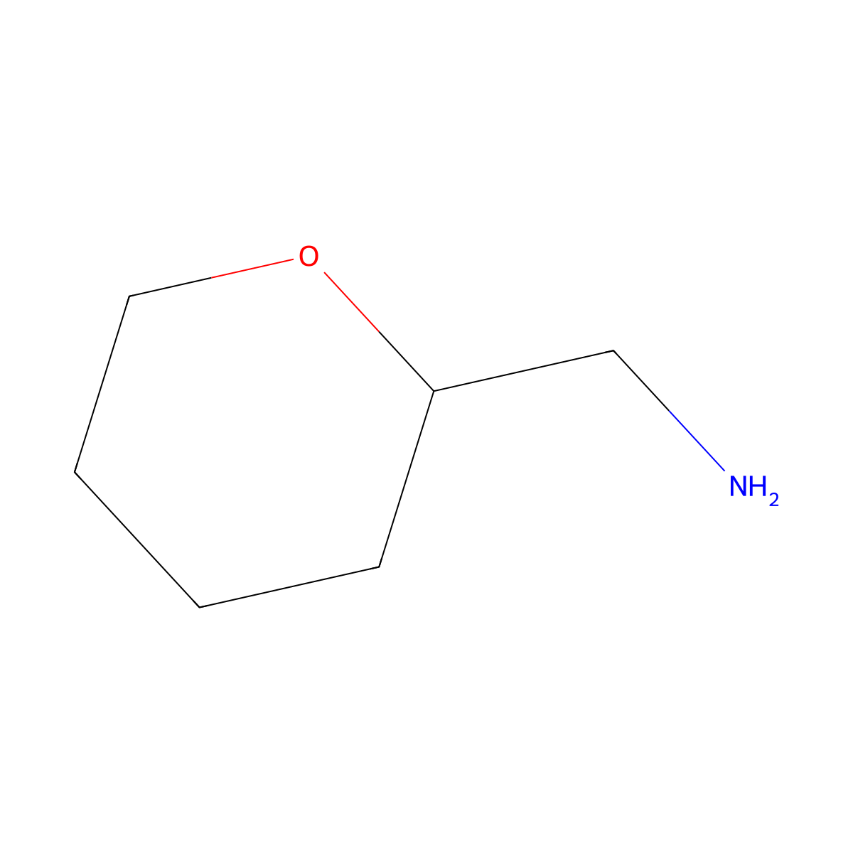 (Tetrahydro-2H-pyran-2-ylmethyl)amine molecular structure, CAS 6628-83-7