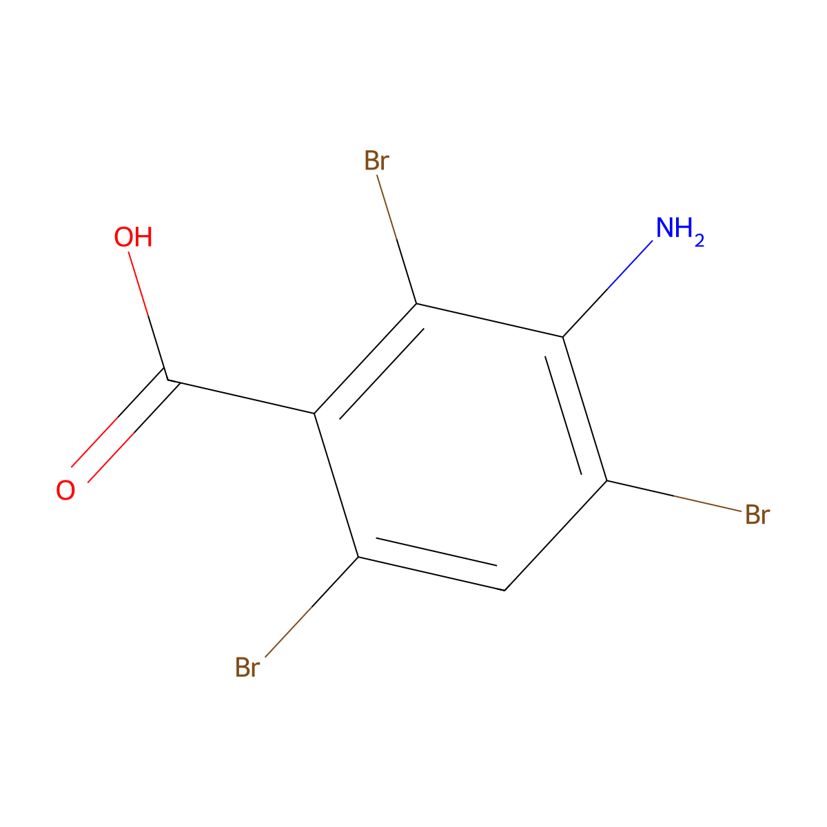 3-Amino-2,4,6-tribromobenzoic acid molecular structure, CAS 6628-84-8