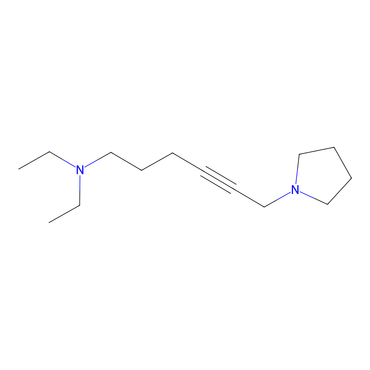 1-[6-(Diethylamino)-2-hexynyl]pyrrolidine molecular structure, CAS 6628-90-6