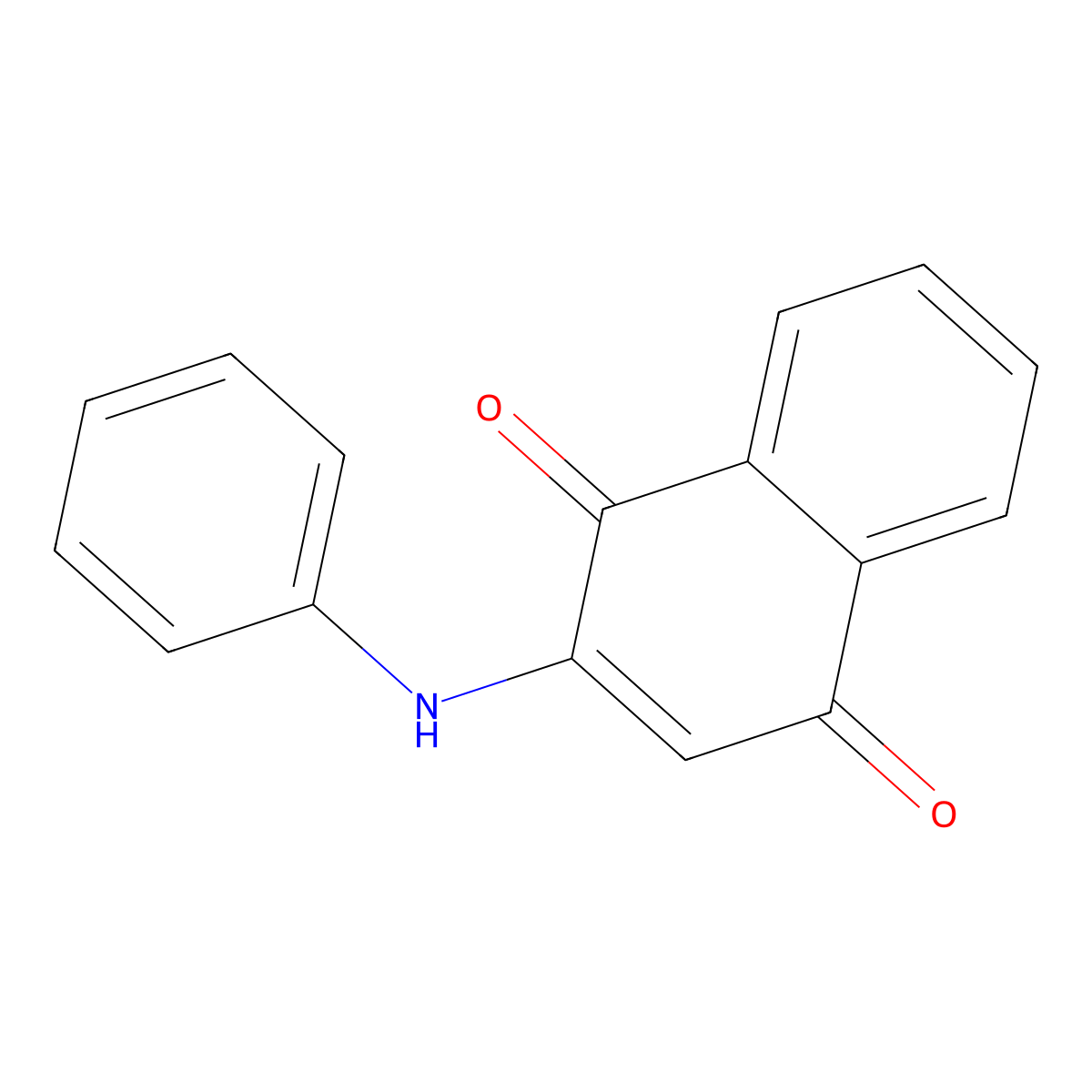 2-Phenylamino-1,4-naphthoquinone molecular structure, CAS 6628-97-3