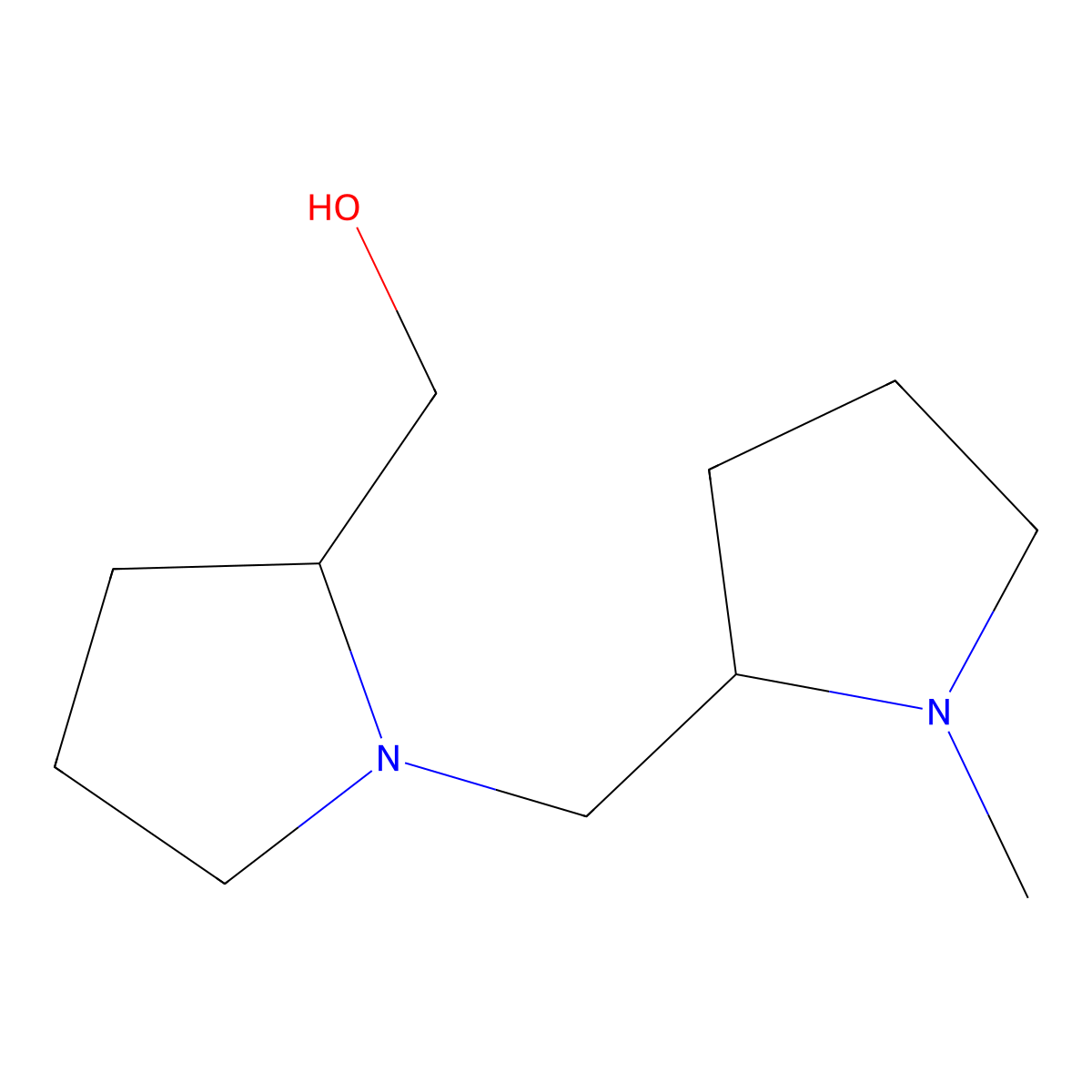 [(2S)-1-{[(2S)-1-Methylpyrrolidin-2-YL]methyl}pyrrolidin-2-YL]methanol molecular structure, CAS 66283-23-6