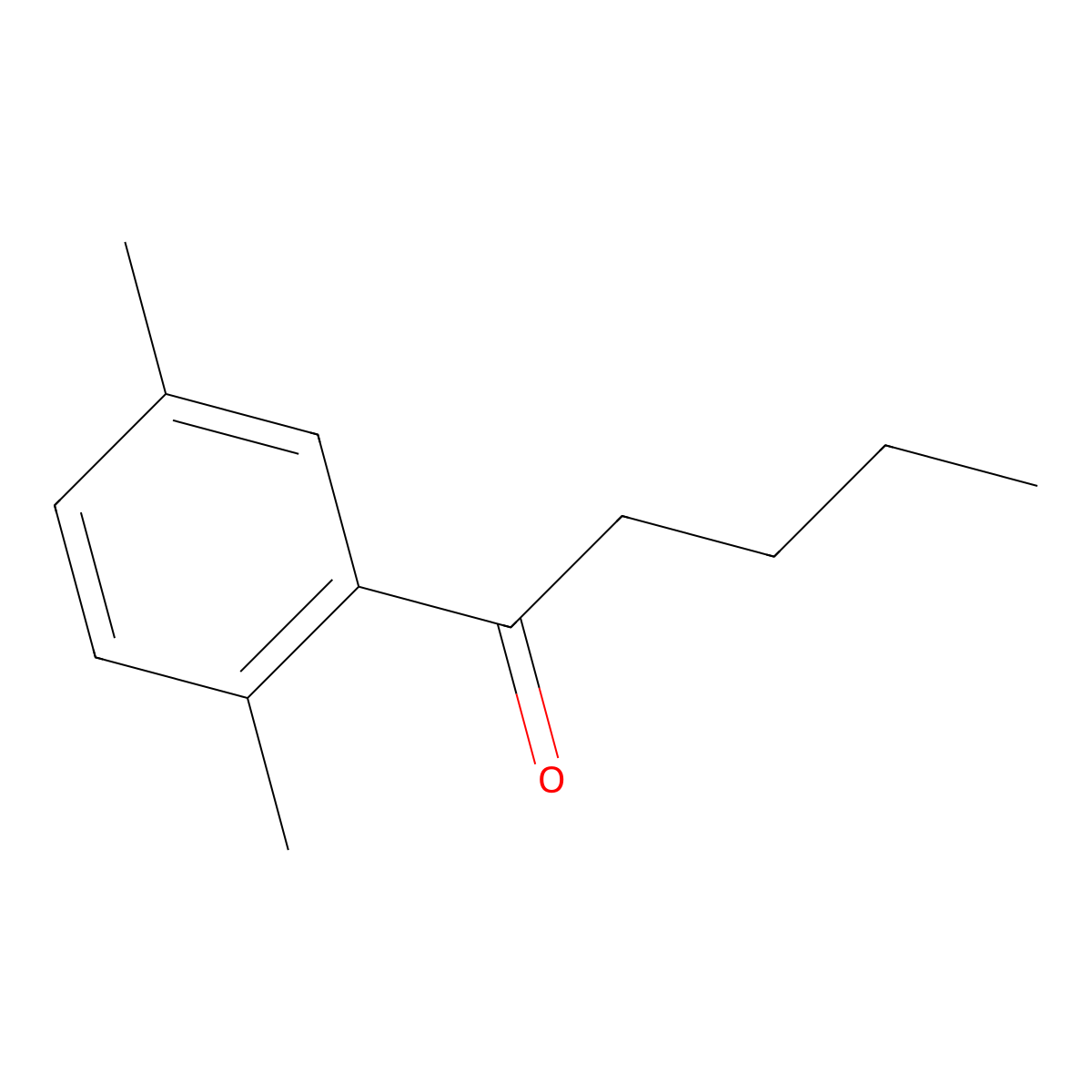 1-(2,5-Dimethylphenyl)pentan-1-one molecular structure, CAS 66286-25-7