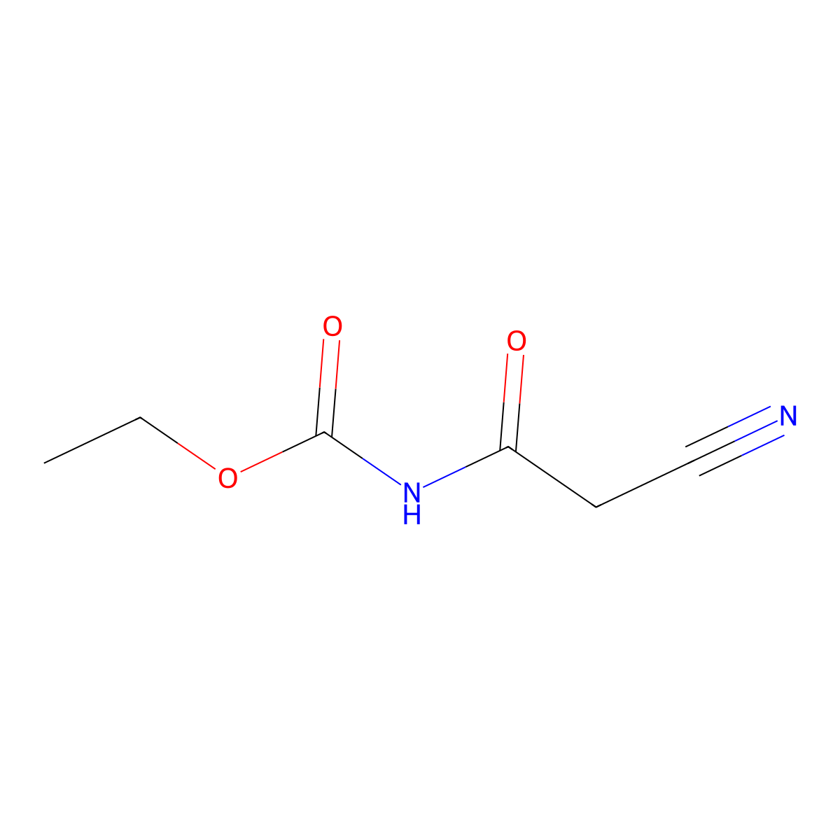 N-Cyanoacetylethylcarbamate molecular structure, CAS 6629-04-5