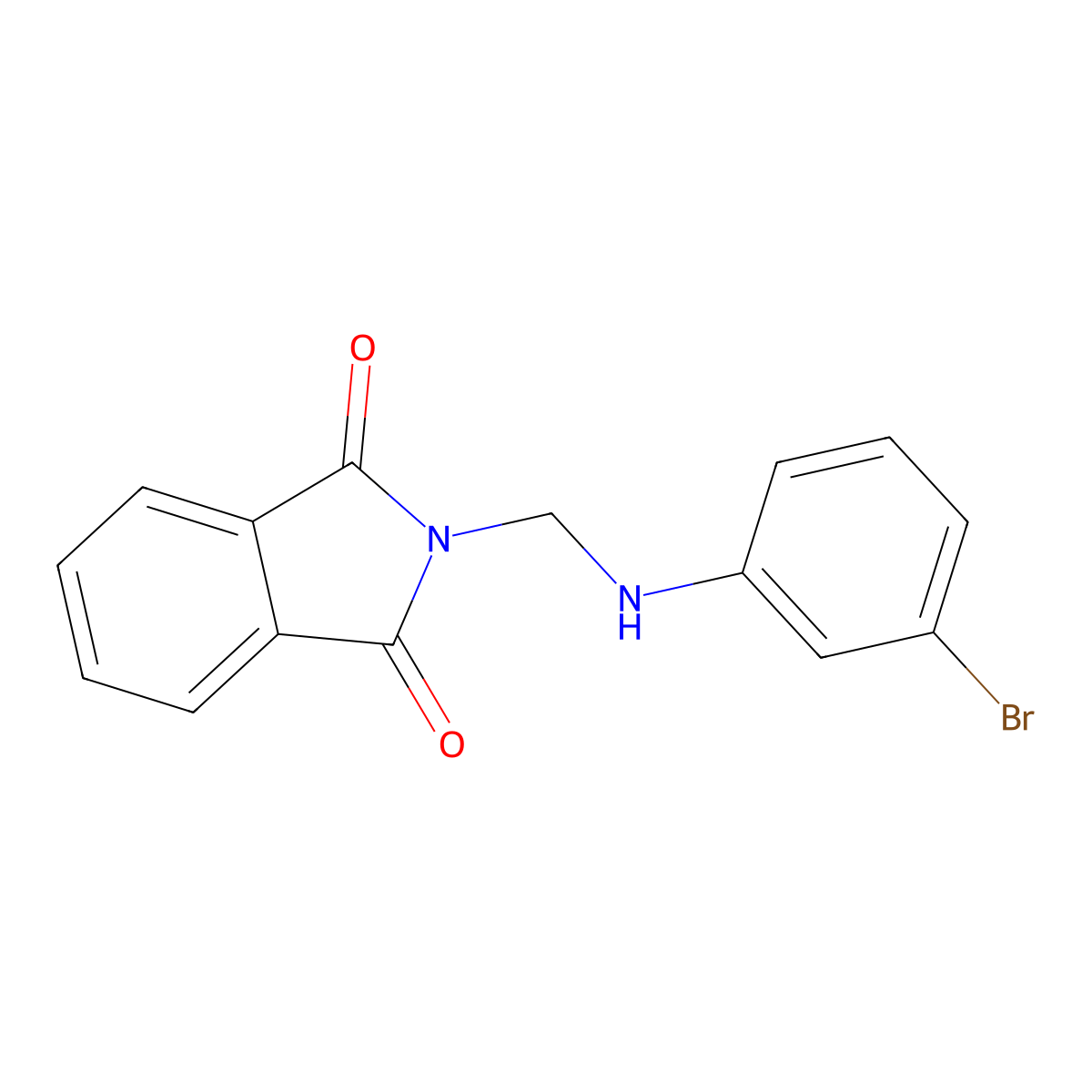2-[(3-Bromoanilino)methyl]isoindole-1,3-dione molecular structure, CAS 6629-42-1