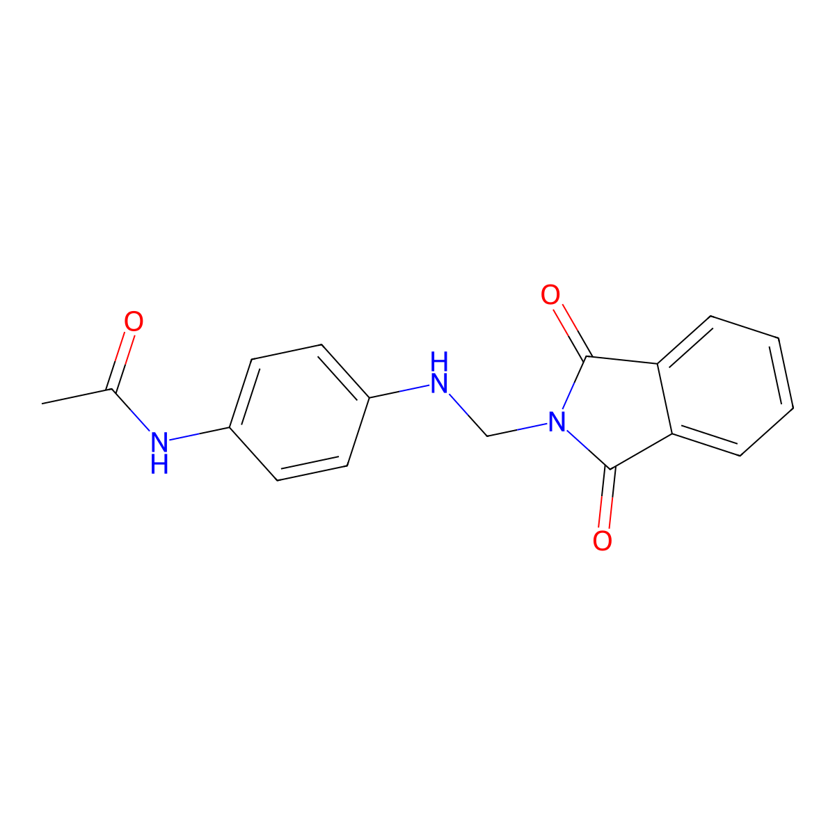 n-(4-{[(1,3-Dioxo-1,3-dihydro-2h-isoindol-2-yl)methyl]amino}phenyl)acetamide molecular structure, CAS 6629-45-4