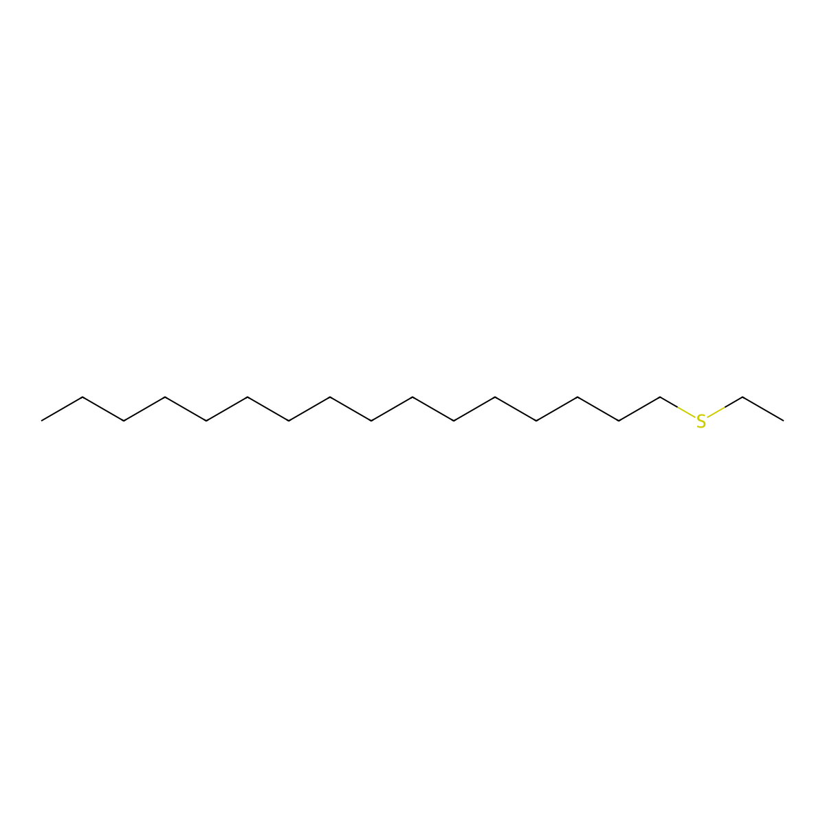 Ethylthiohexadecane molecular structure, CAS 66292-31-7