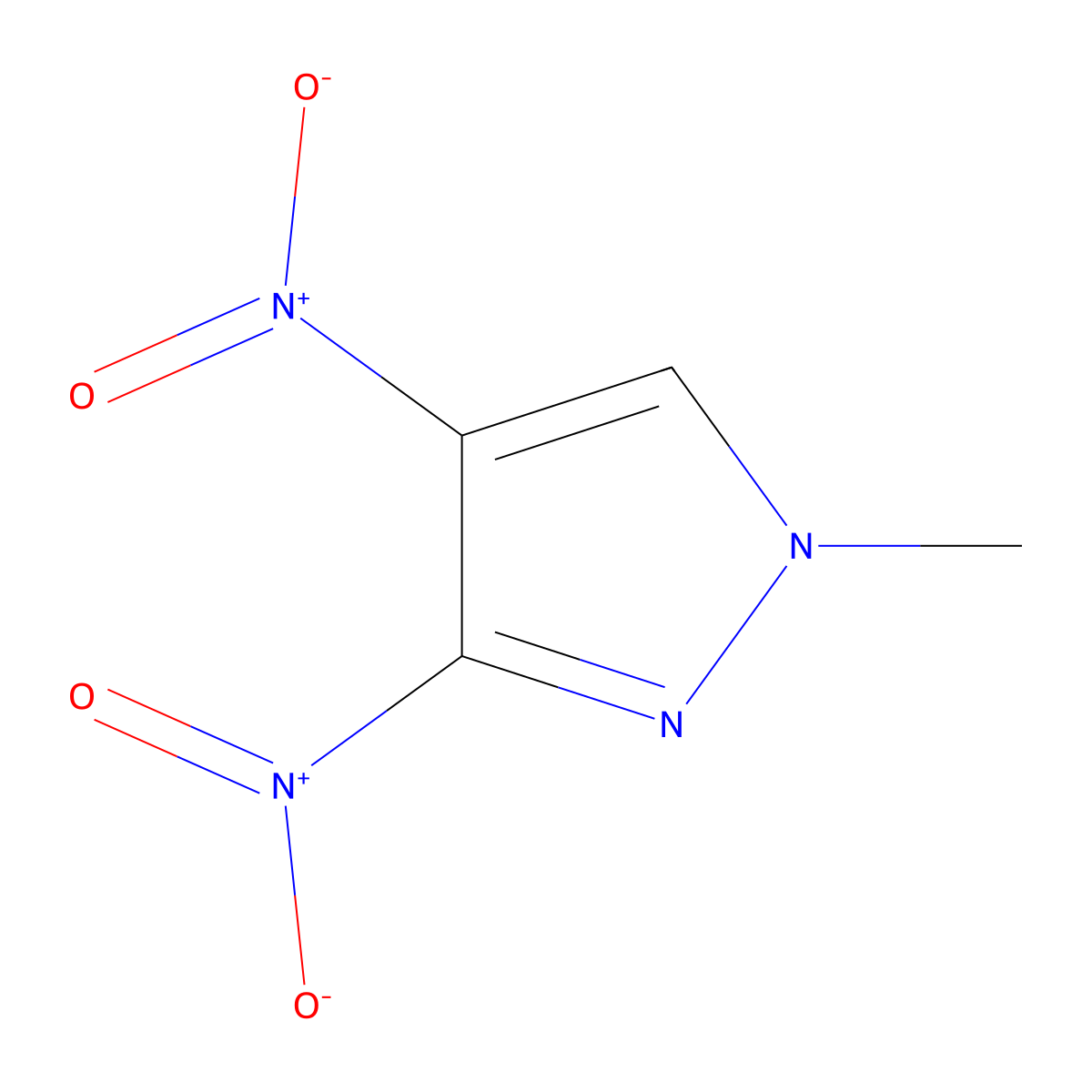 1-methyl-3,4-dinitro-1H-pyrazole molecular structure, CAS 66296-67-1