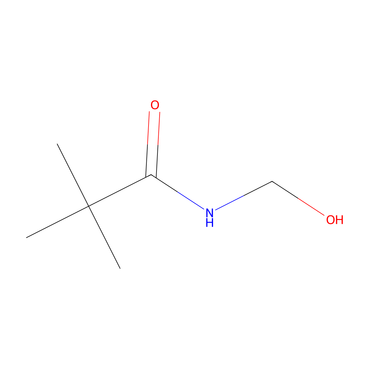 N-(Hydroxymethyl)-2,2-dimethylpropanamide molecular structure, CAS 66297-46-9