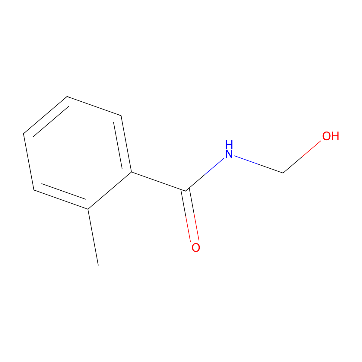 N-(hydroxymethyl)-2-methylbenzamide molecular structure, CAS 66297-48-1