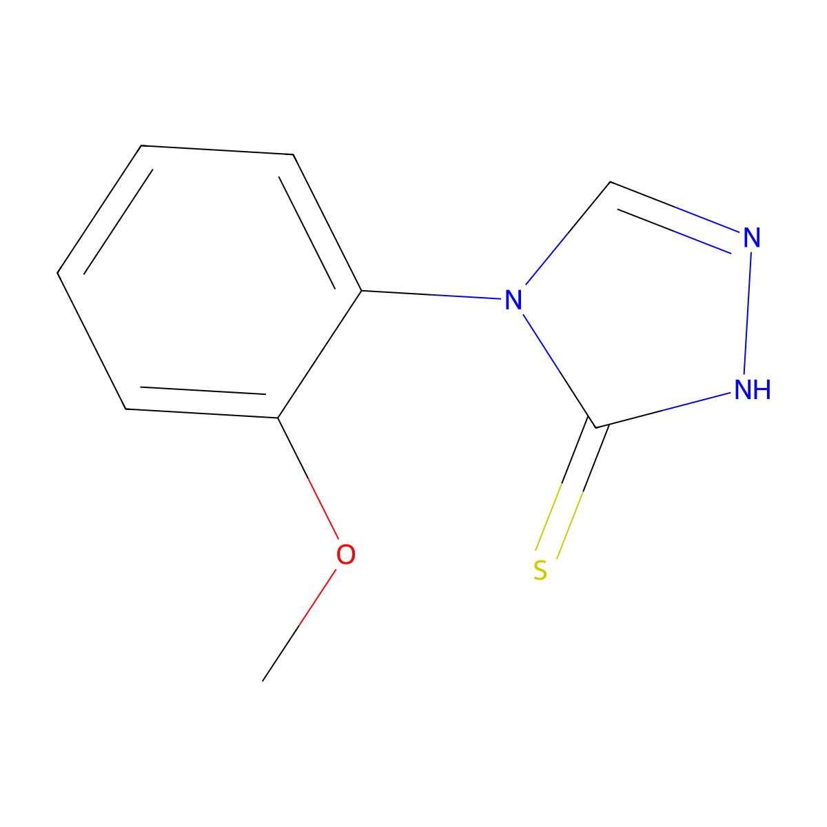 4-(2-Methoxyphenyl)-2,4-dihydro-3H-1,2,4-triazole-3-thione molecular structure, CAS 66297-54-9